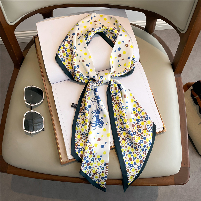 Discount Luxury Bags - Fashion Print Long Silk Scarf For