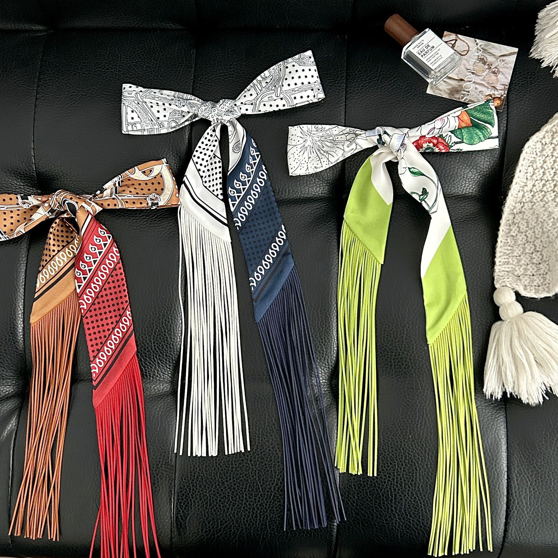 Luxury Tassel Skinny Scarf for - Discount Luxury Bags avaliação e preço
