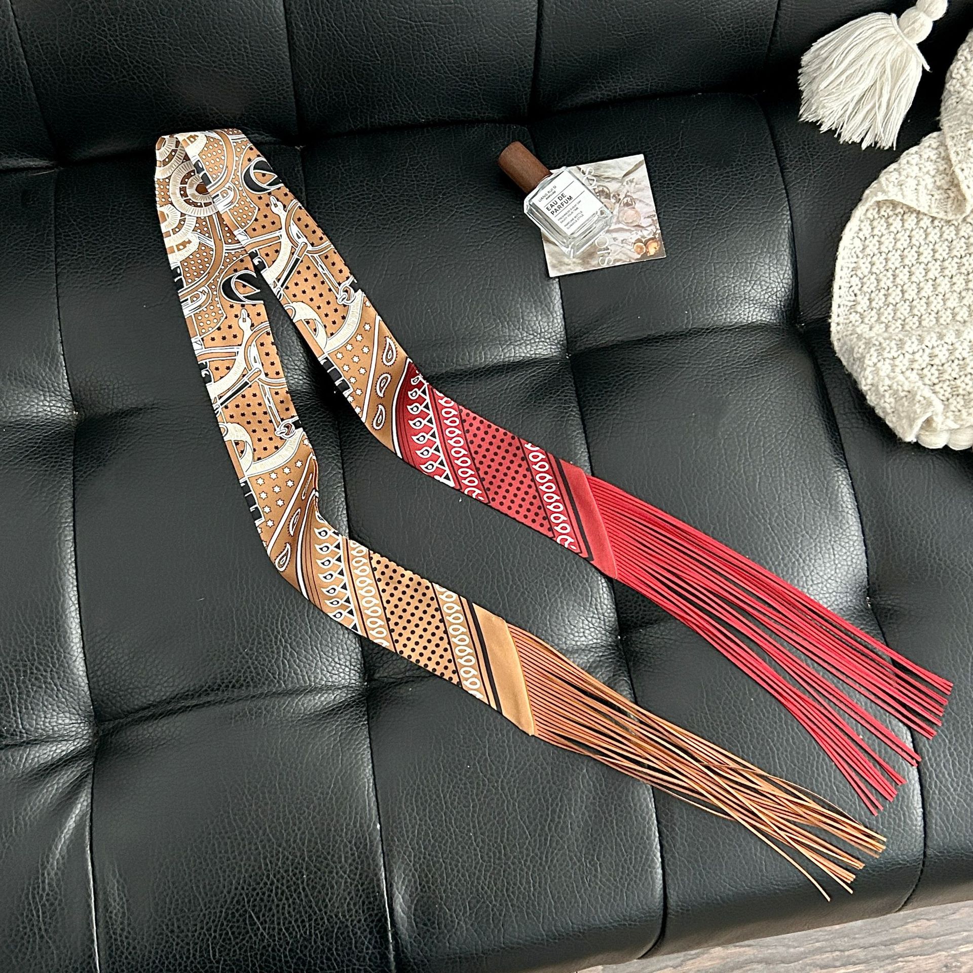 Luxury Tassel Skinny Scarf for - Discount Luxury Bags avaliação e preço