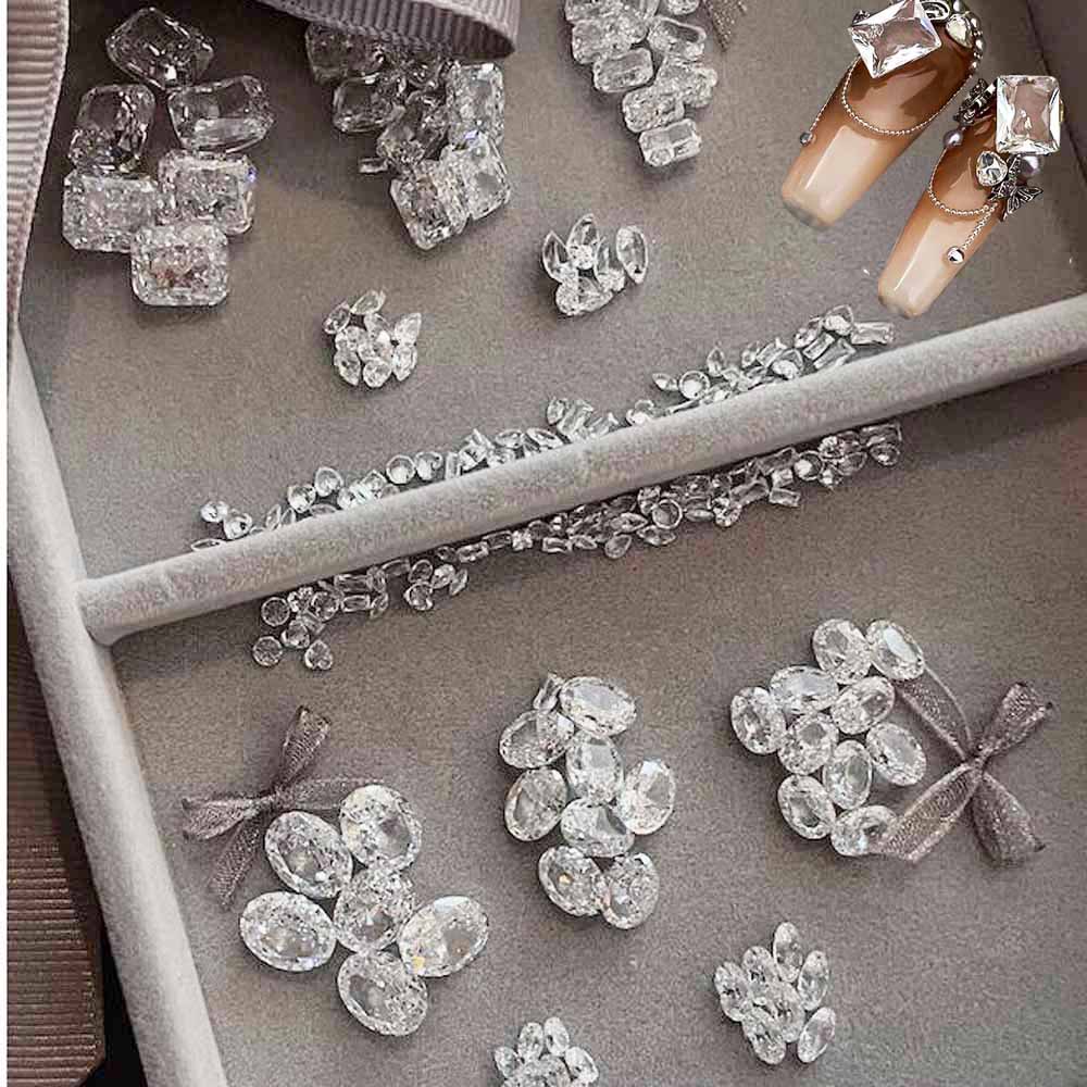 10pcs White Crystal Zirconia N - Luxury Bags Dropshipping avaliação e preço