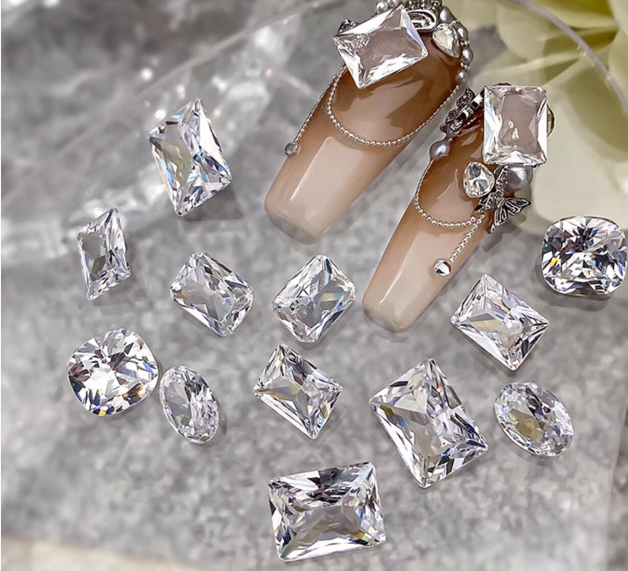 10pcs White Crystal Zirconia N - Luxury Bags Dropshipping avaliação e preço