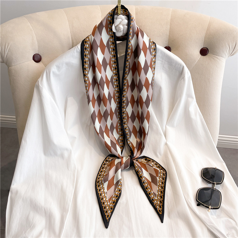 Fashion Print Long Silk Scarf  - Discount Luxury Bags avaliação e preço