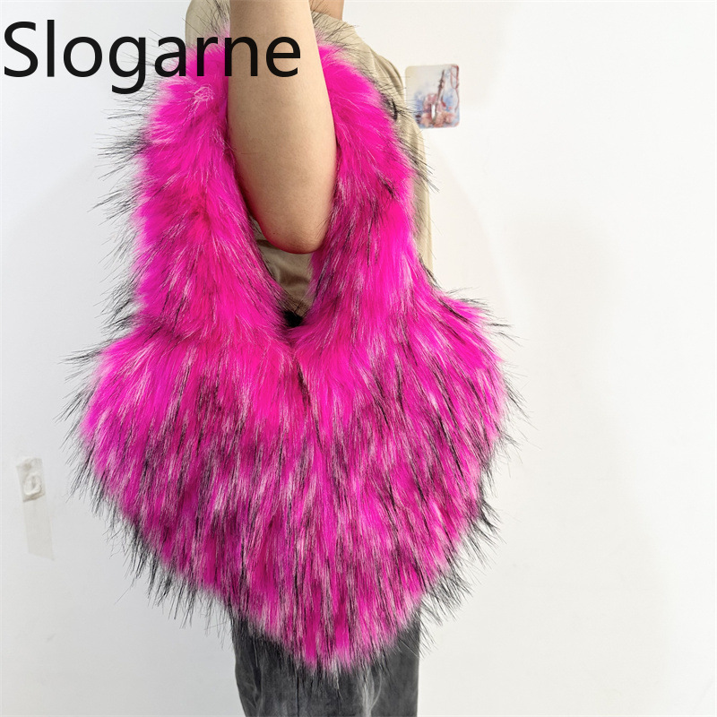 Faux Raccoon Fur Handbag 2026  - Luxury Bags Dropshipping avaliação e preço