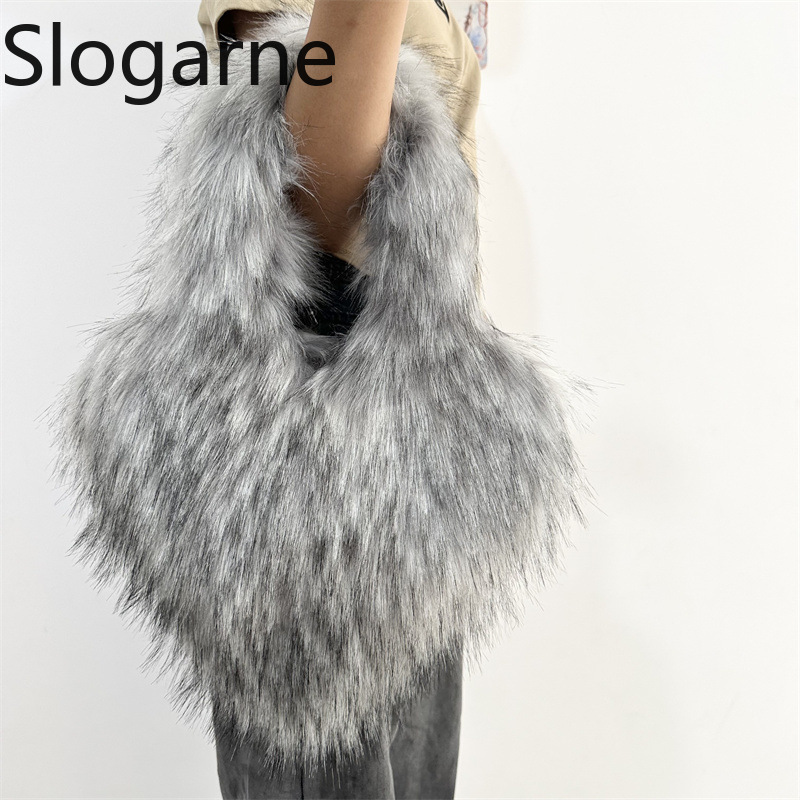 Faux Raccoon Fur Handbag 2026  - Luxury Bags Dropshipping avaliação e preço