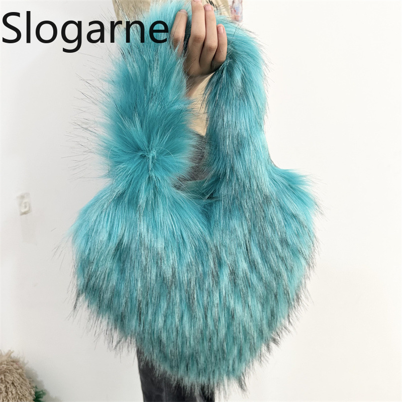 Faux Raccoon Fur Handbag 2026  - Luxury Bags Dropshipping avaliação e preço