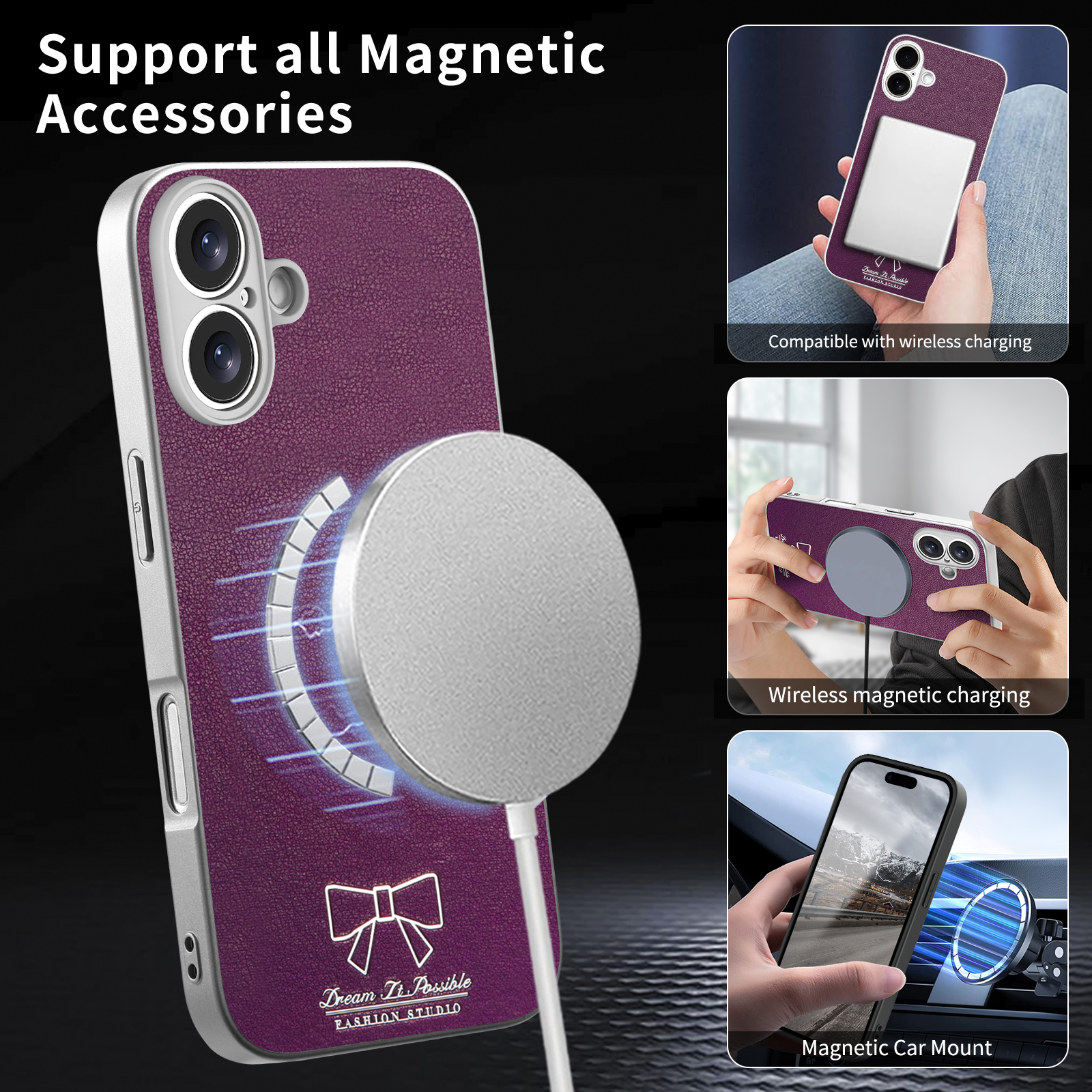 Wireless Charging Magnetic Bow - Luxury Bags Dropshipping avaliação e preço