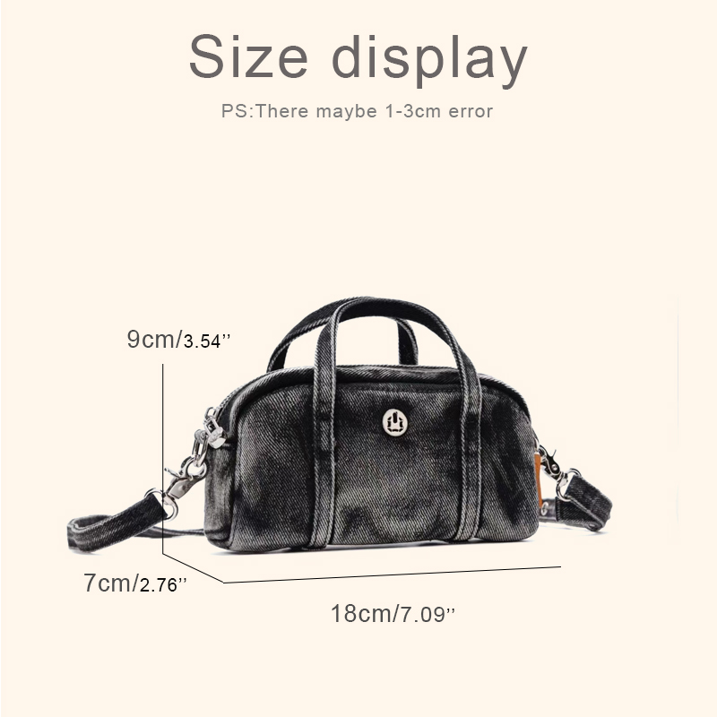 Korean Casual Mini Denim Box B - Luxury Bags Mini avaliação e preço