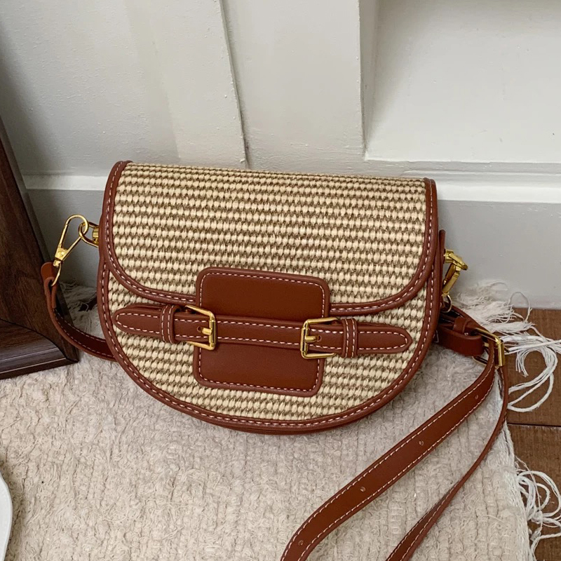 England Style Mini Straw Saddl - Luxury Bags Mini avaliação e preço