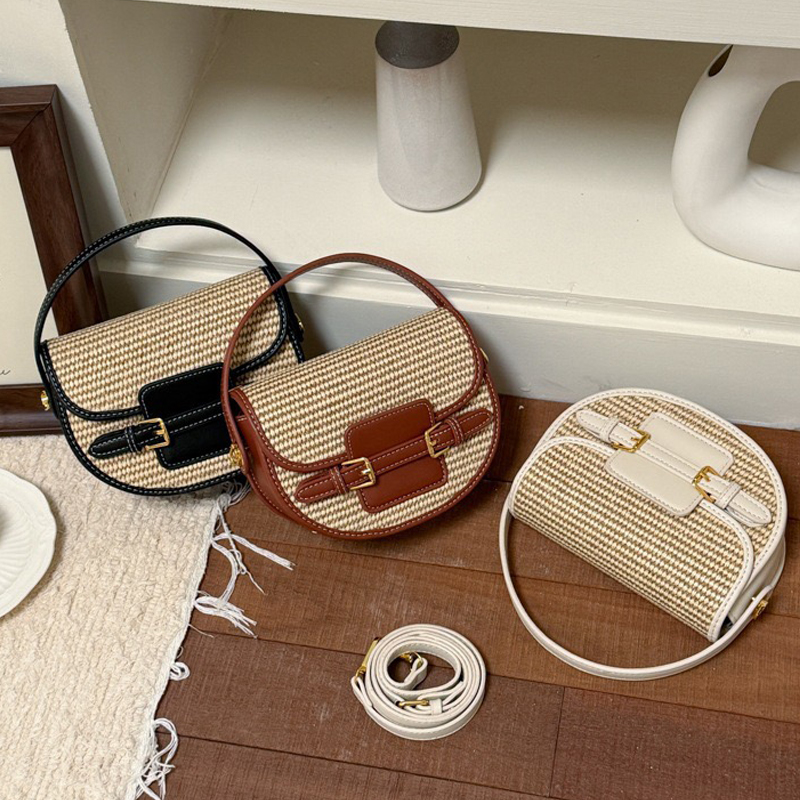 England Style Mini Straw Saddl - Luxury Bags Mini avaliação e preço