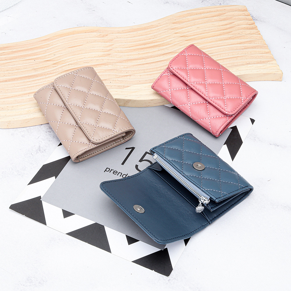 Sheepskin Quilted Card Holder  - Luxury Bags Brand Names avaliação e preço