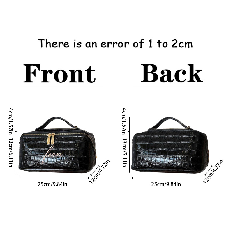 Embroidered Croc Makeup Bag Pe - Luxury Bags Vegan avaliação e preço